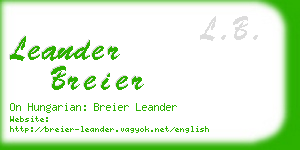 leander breier business card